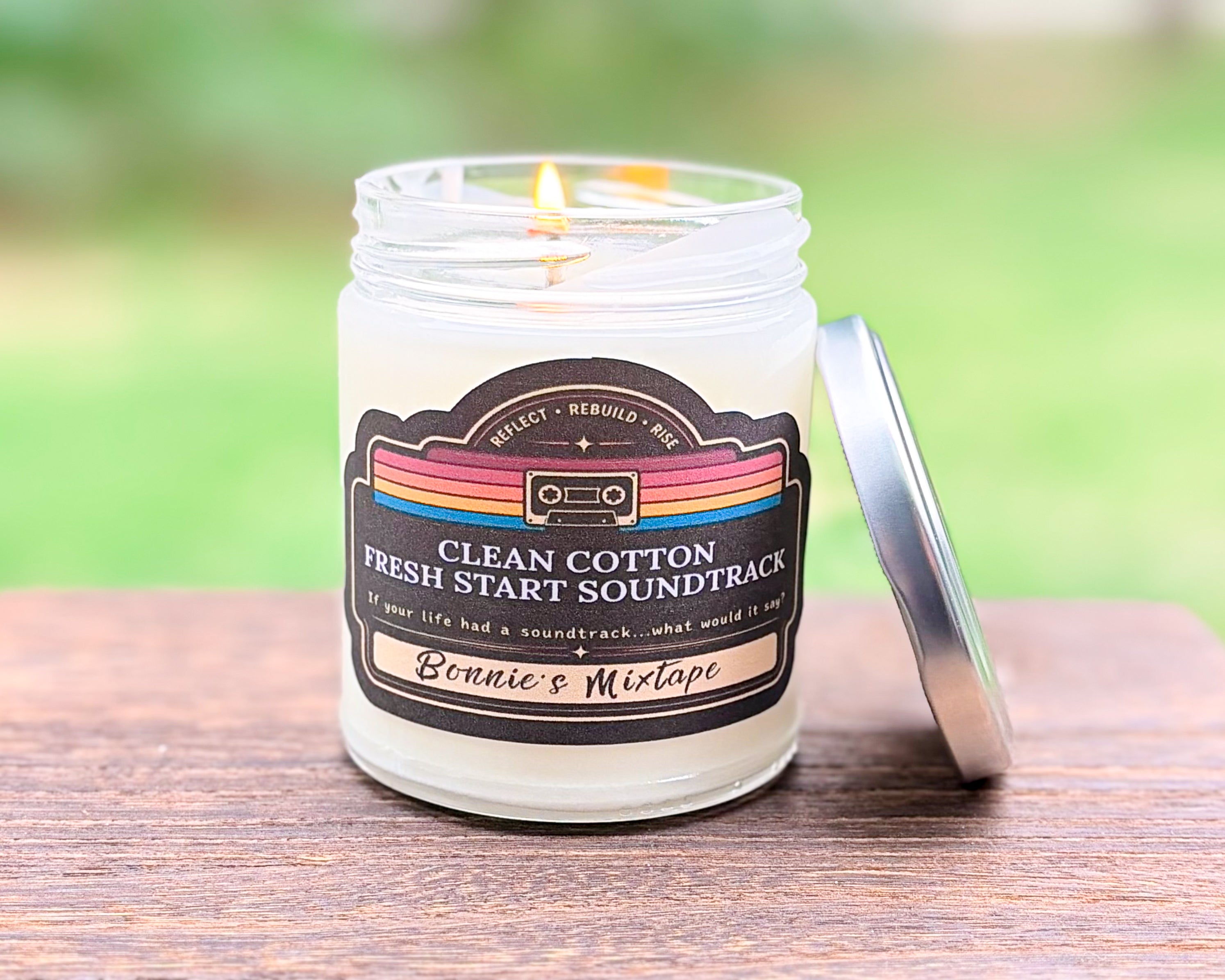 Fresh Start Soundtrack Clean Cotton 8 oz. 100% Soy Wax Candle